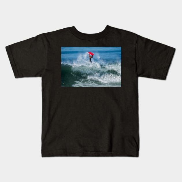 Bodyboarder in action Kids T-Shirt by homydesign